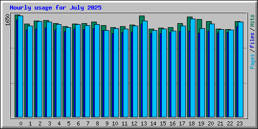 Hourly usage for July 2025