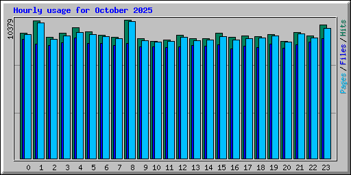 Hourly usage for October 2025
