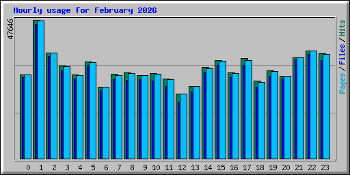 Hourly usage for February 2026