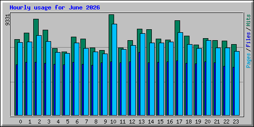 Hourly usage for June 2026
