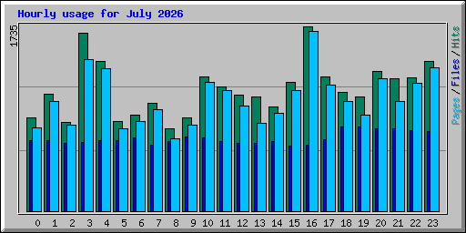 Hourly usage for July 2026