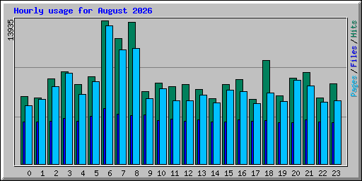 Hourly usage for August 2026